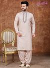 Light Gray Outluk Vol 24 Stylish Festive Wear Heavy Cotton Mens Wear Pathani Latest Collection 24004